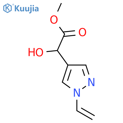 methyl 2-(1-ethenyl-1H-pyrazol-4-yl)-2-hydroxyacetate structure