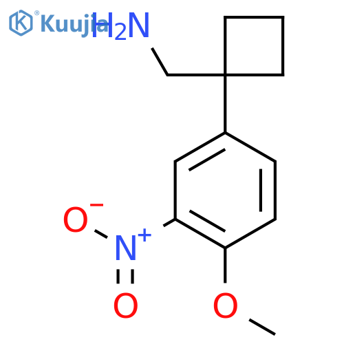 1-(4-methoxy-3-nitrophenyl)cyclobutylmethanamine structure
