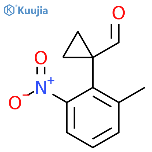 1-(2-methyl-6-nitrophenyl)cyclopropane-1-carbaldehyde structure