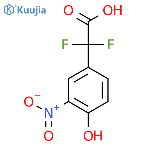2,2-difluoro-2-(4-hydroxy-3-nitrophenyl)acetic acid structure
