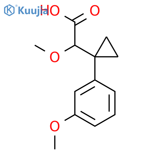 2-methoxy-2-1-(3-methoxyphenyl)cyclopropylacetic acid structure