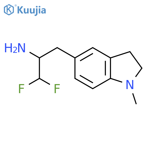 1,1-difluoro-3-(1-methyl-2,3-dihydro-1H-indol-5-yl)propan-2-amine structure