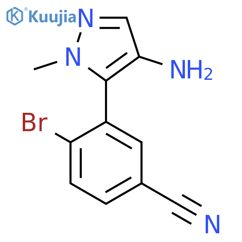 3-(4-amino-1-methyl-1H-pyrazol-5-yl)-4-bromobenzonitrile structure