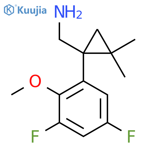 1-(3,5-difluoro-2-methoxyphenyl)-2,2-dimethylcyclopropylmethanamine structure