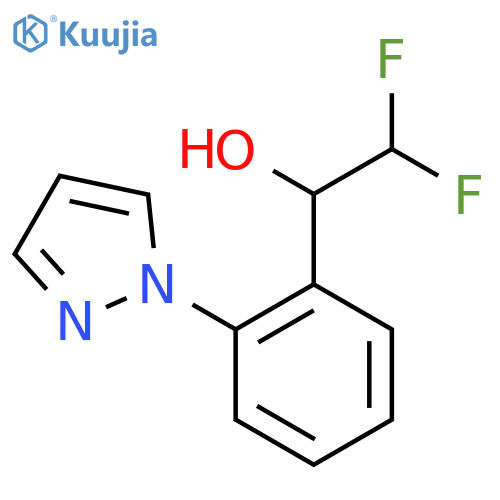 2,2-difluoro-1-2-(1H-pyrazol-1-yl)phenylethan-1-ol structure