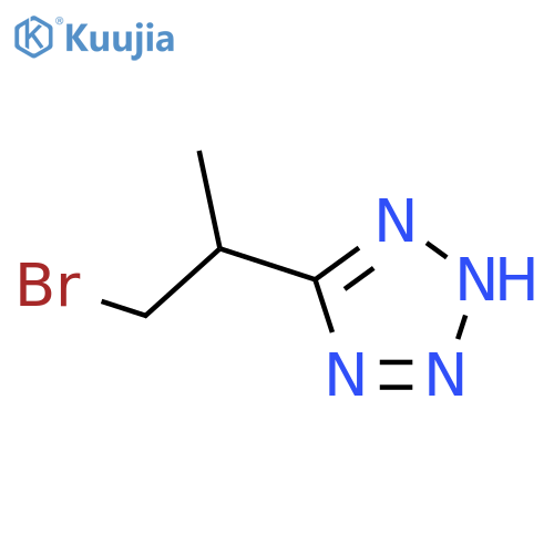 5-(1-bromopropan-2-yl)-1H-1,2,3,4-tetrazole structure
