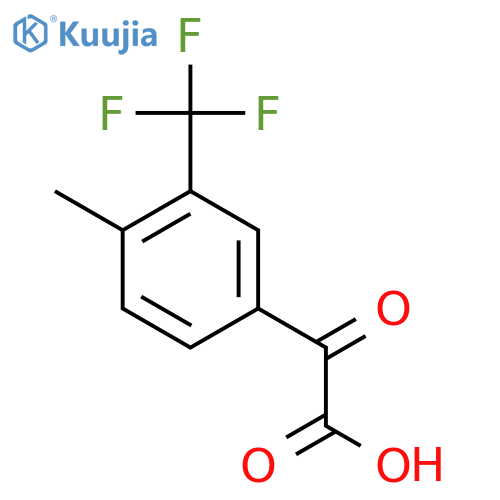 2-4-methyl-3-(trifluoromethyl)phenyl-2-oxoacetic acid structure