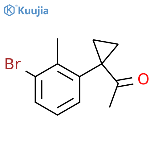 1-1-(3-bromo-2-methylphenyl)cyclopropylethan-1-one structure