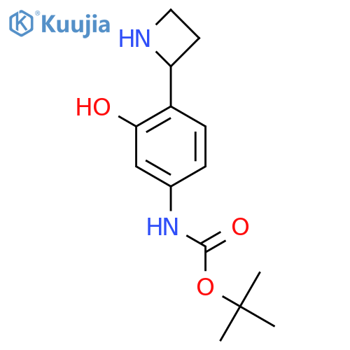 tert-butyl N-4-(azetidin-2-yl)-3-hydroxyphenylcarbamate structure