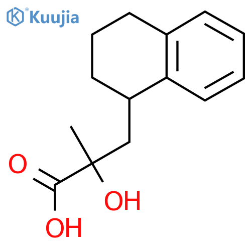 2-hydroxy-2-methyl-3-(1,2,3,4-tetrahydronaphthalen-1-yl)propanoic acid structure