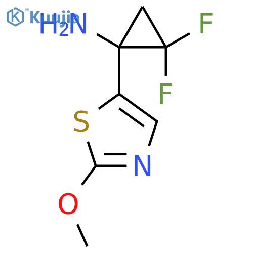 2,2-difluoro-1-(2-methoxy-1,3-thiazol-5-yl)cyclopropan-1-amine structure