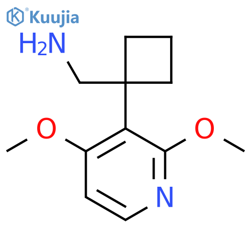 1-(2,4-dimethoxypyridin-3-yl)cyclobutylmethanamine structure