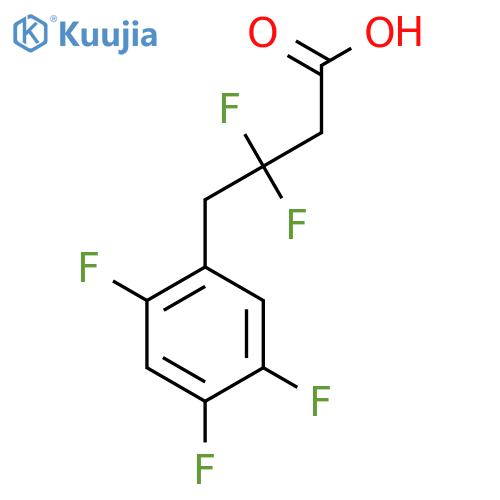 3,3-difluoro-4-(2,4,5-trifluorophenyl)butanoic acid structure