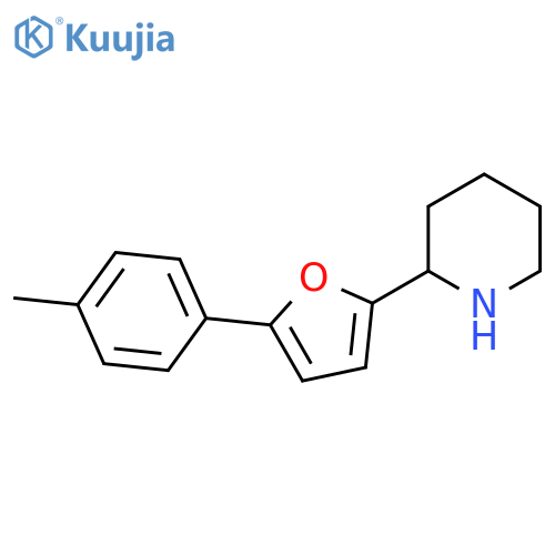 2-5-(4-methylphenyl)furan-2-ylpiperidine structure