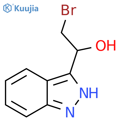 2-bromo-1-(1H-indazol-3-yl)ethan-1-ol structure