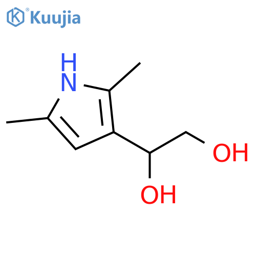 1-(2,5-dimethyl-1H-pyrrol-3-yl)ethane-1,2-diol structure