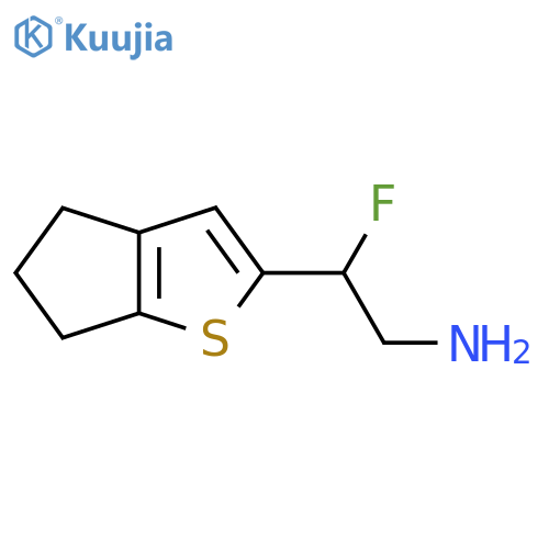 2-{4H,5H,6H-cyclopentabthiophen-2-yl}-2-fluoroethan-1-amine structure
