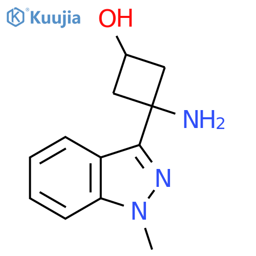 3-amino-3-(1-methyl-1H-indazol-3-yl)cyclobutan-1-ol structure