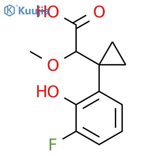 2-1-(3-fluoro-2-hydroxyphenyl)cyclopropyl-2-methoxyacetic acid structure