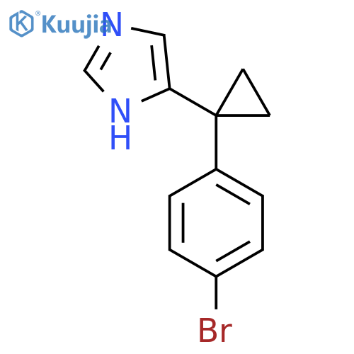 4-1-(4-bromophenyl)cyclopropyl-1H-imidazole structure