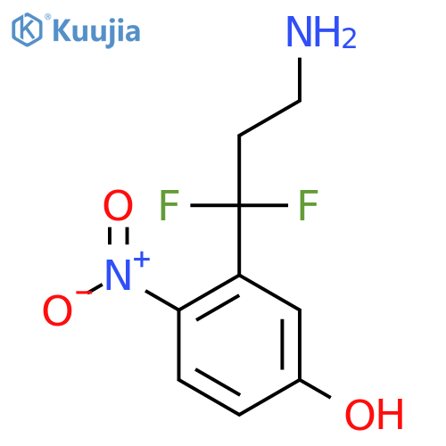 3-(3-amino-1,1-difluoropropyl)-4-nitrophenol structure