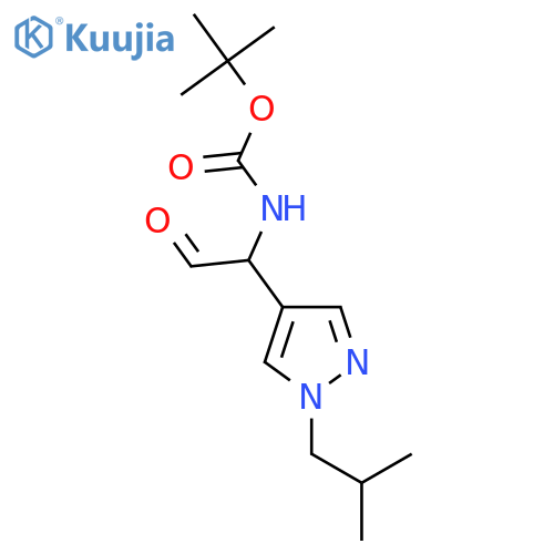 tert-butyl N-{1-1-(2-methylpropyl)-1H-pyrazol-4-yl-2-oxoethyl}carbamate structure