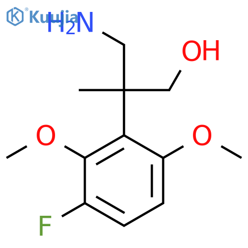 3-amino-2-(3-fluoro-2,6-dimethoxyphenyl)-2-methylpropan-1-ol structure