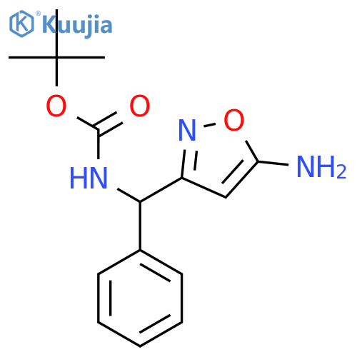 tert-butyl N-(5-amino-1,2-oxazol-3-yl)(phenyl)methylcarbamate structure