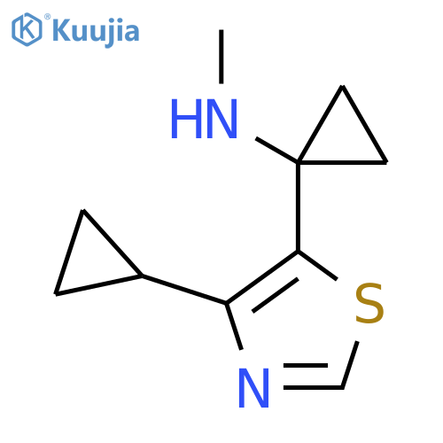 1-(4-cyclopropyl-1,3-thiazol-5-yl)-N-methylcyclopropan-1-amine structure