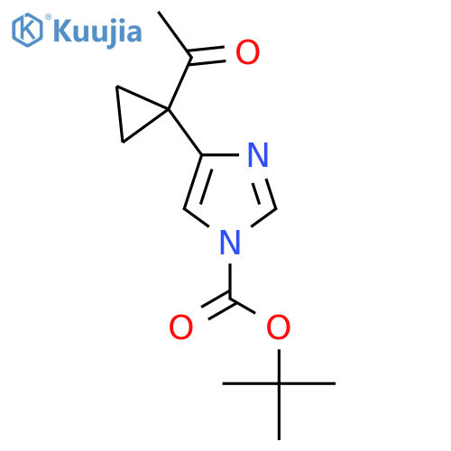 tert-butyl 4-(1-acetylcyclopropyl)-1H-imidazole-1-carboxylate structure