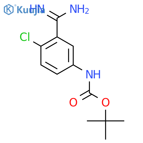 tert-butyl N-(3-carbamimidoyl-4-chlorophenyl)carbamate structure