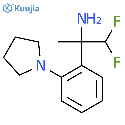 1,1-difluoro-2-2-(pyrrolidin-1-yl)phenylpropan-2-amine structure