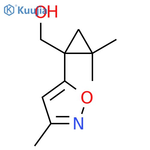 2,2-dimethyl-1-(3-methyl-1,2-oxazol-5-yl)cyclopropylmethanol structure