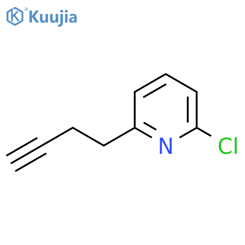 2-(but-3-yn-1-yl)-6-chloropyridine structure