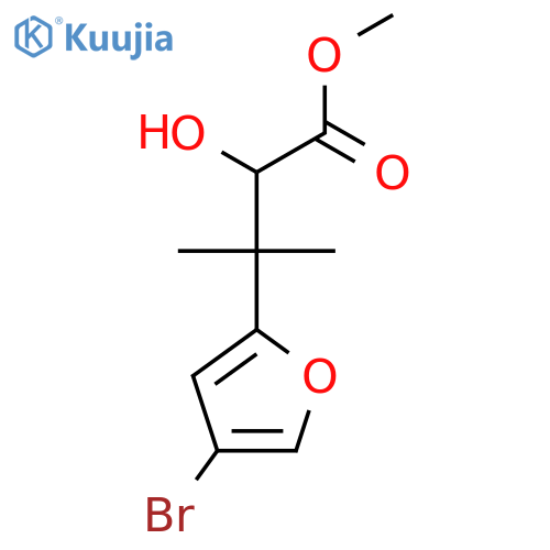methyl 3-(4-bromofuran-2-yl)-2-hydroxy-3-methylbutanoate structure