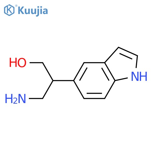 3-amino-2-(1H-indol-5-yl)propan-1-ol structure