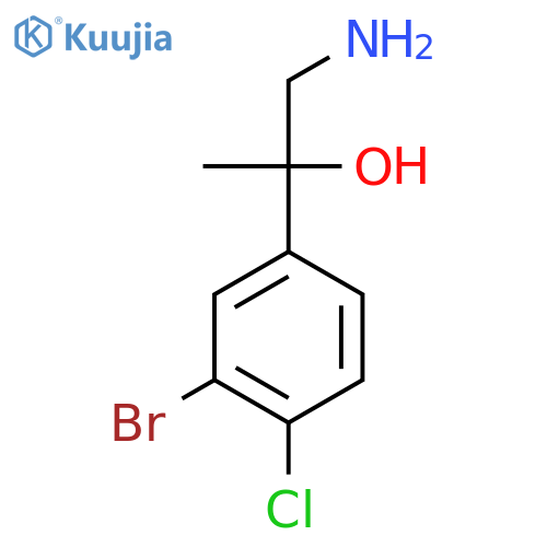 1-amino-2-(3-bromo-4-chlorophenyl)propan-2-ol structure
