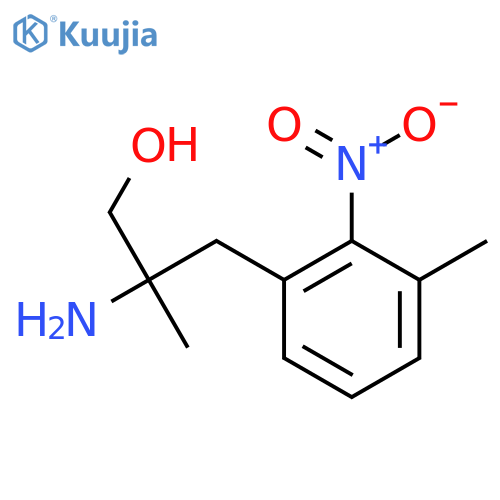 2-amino-2-methyl-3-(3-methyl-2-nitrophenyl)propan-1-ol structure