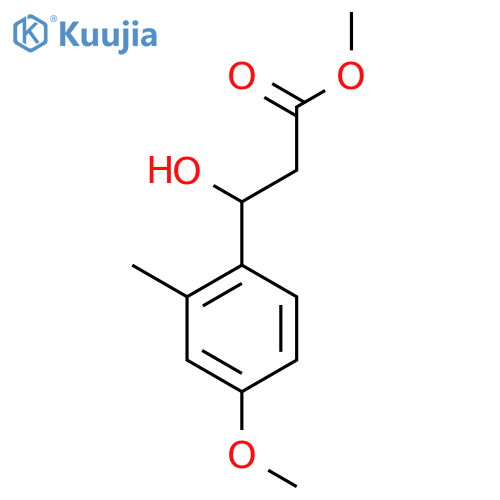 methyl 3-hydroxy-3-(4-methoxy-2-methylphenyl)propanoate structure