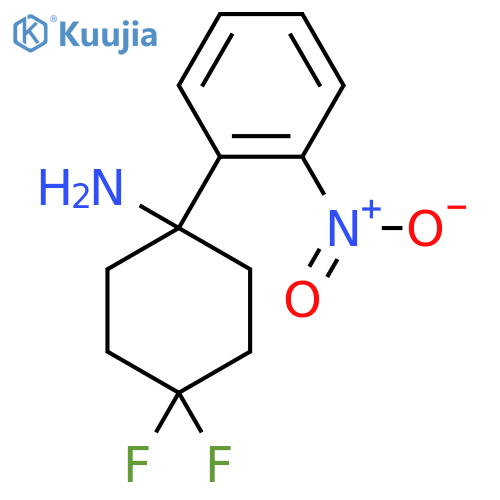 4,4-difluoro-1-(2-nitrophenyl)cyclohexan-1-amine structure