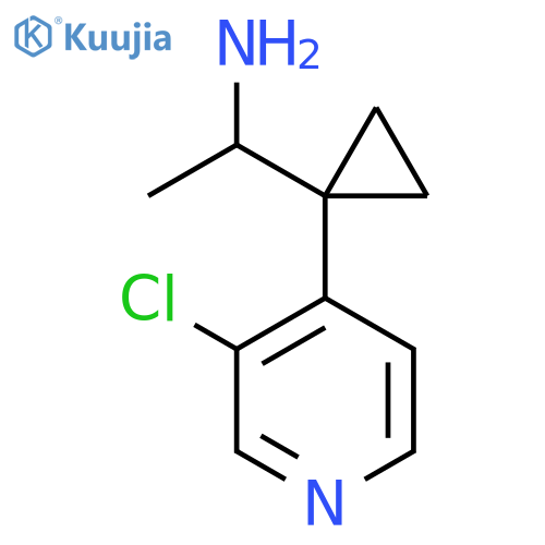 1-1-(3-chloropyridin-4-yl)cyclopropylethan-1-amine structure