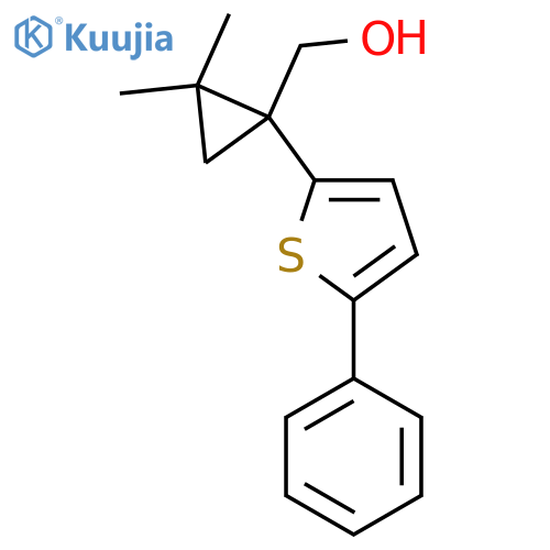 2,2-dimethyl-1-(5-phenylthiophen-2-yl)cyclopropylmethanol structure