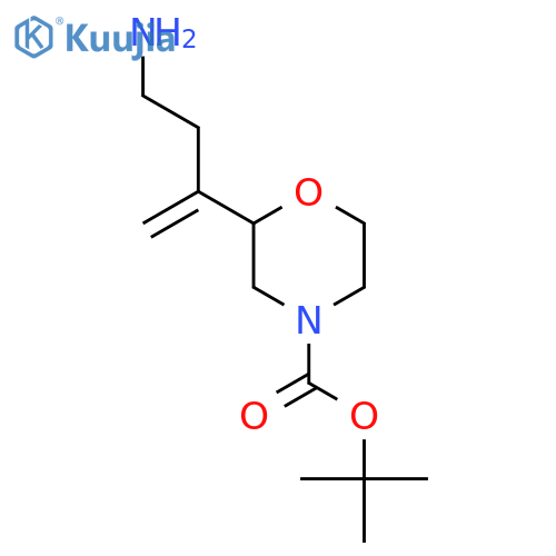 tert-butyl 2-(4-aminobut-1-en-2-yl)morpholine-4-carboxylate structure