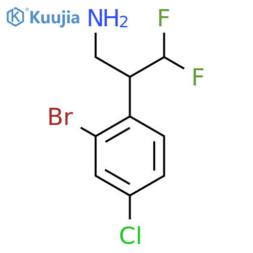 2-(2-Bromo-4-chlorophenyl)-3,3-difluoropropan-1-amine structure