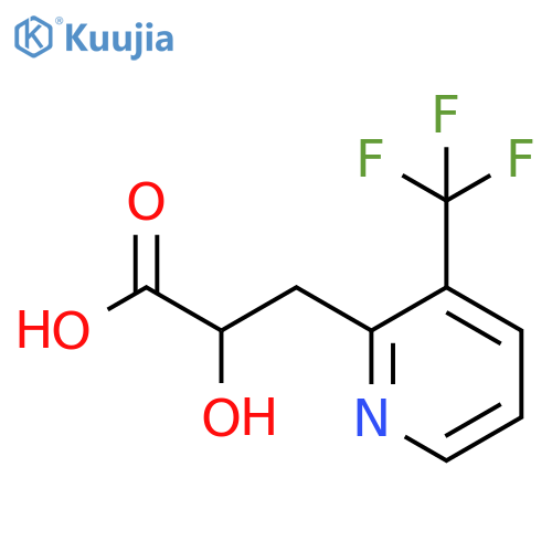 2-hydroxy-3-3-(trifluoromethyl)pyridin-2-ylpropanoic acid structure