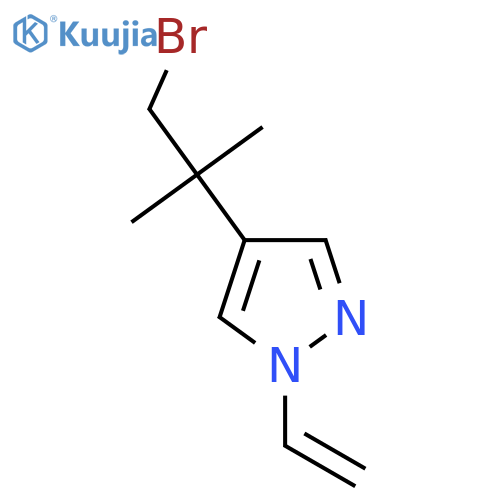 4-(1-bromo-2-methylpropan-2-yl)-1-ethenyl-1H-pyrazole structure