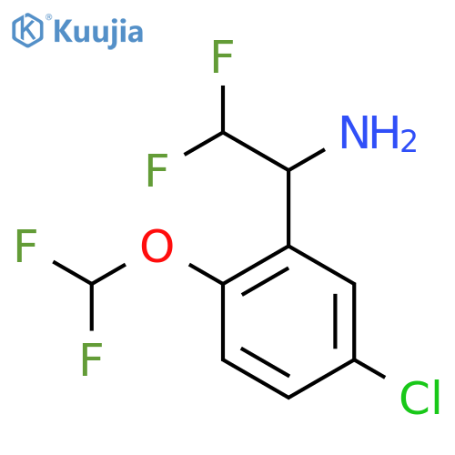 1-5-chloro-2-(difluoromethoxy)phenyl-2,2-difluoroethan-1-amine structure
