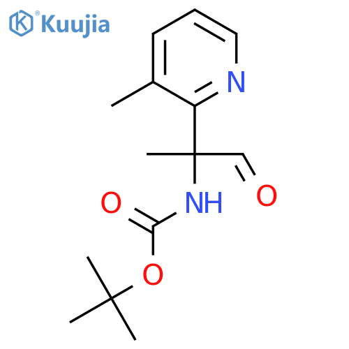tert-butyl N-2-(3-methylpyridin-2-yl)-1-oxopropan-2-ylcarbamate structure