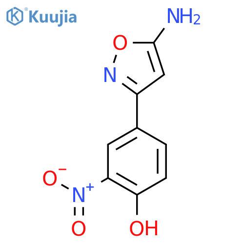 4-(5-amino-1,2-oxazol-3-yl)-2-nitrophenol structure