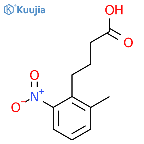 4-(2-methyl-6-nitrophenyl)butanoic acid structure
